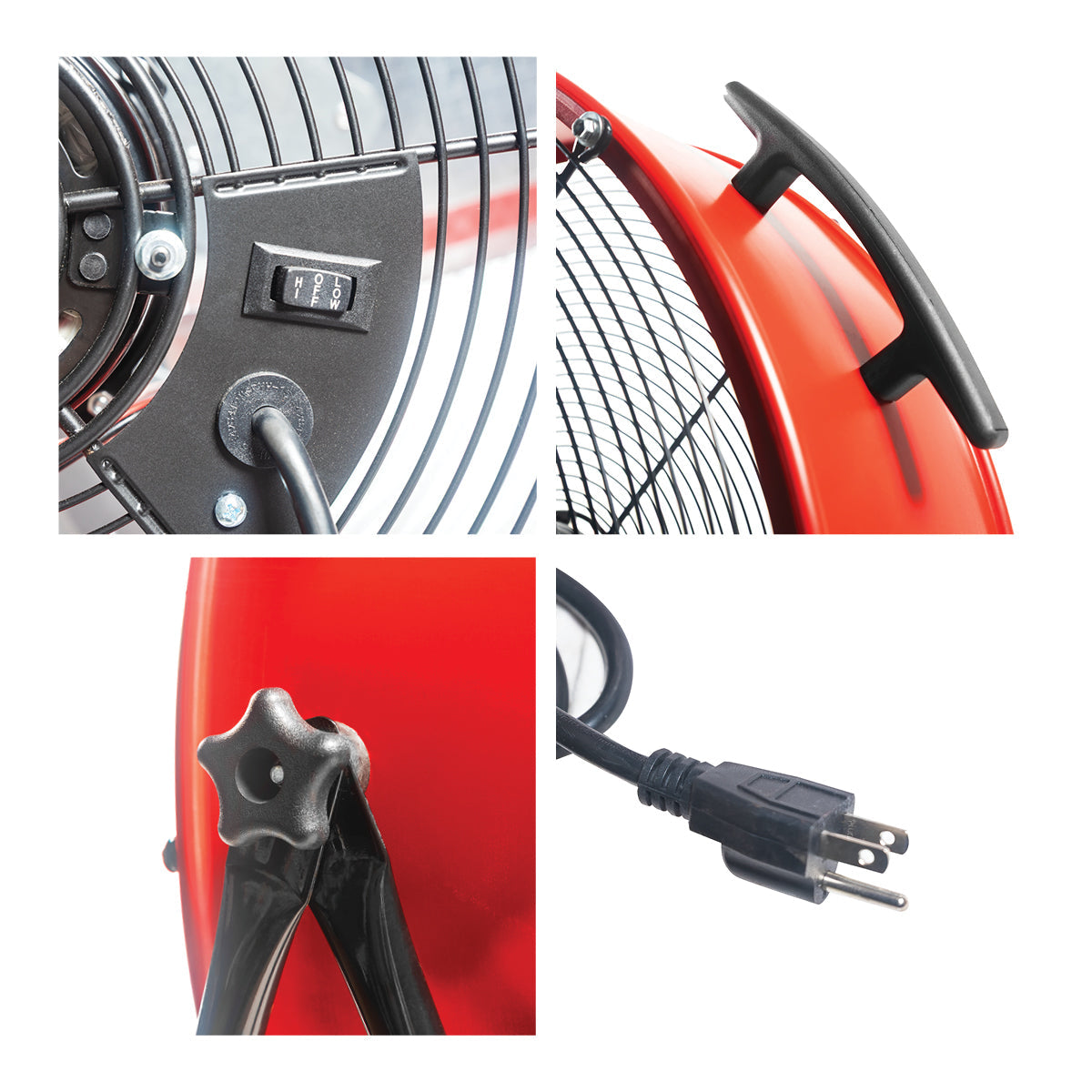 24 In. 2-Speed Narrow Profile Tilting Direct Drive Drum Fan