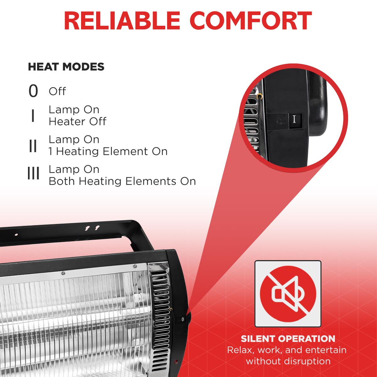 26 In. Dual Quartz Electric Indoor Ceiling Mount Heater