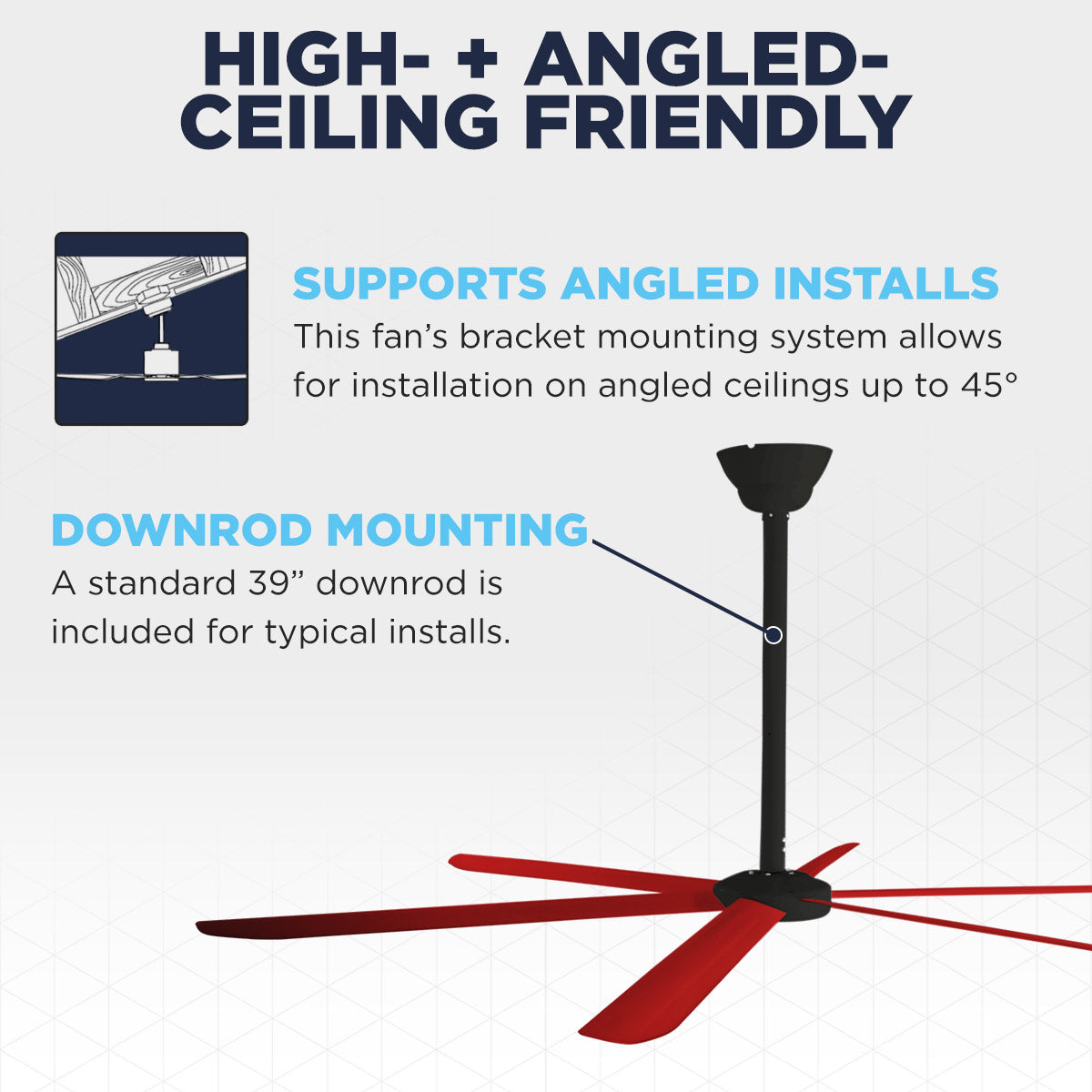 108 In. Indoor 6-Speed HVLS Ceiling Fan