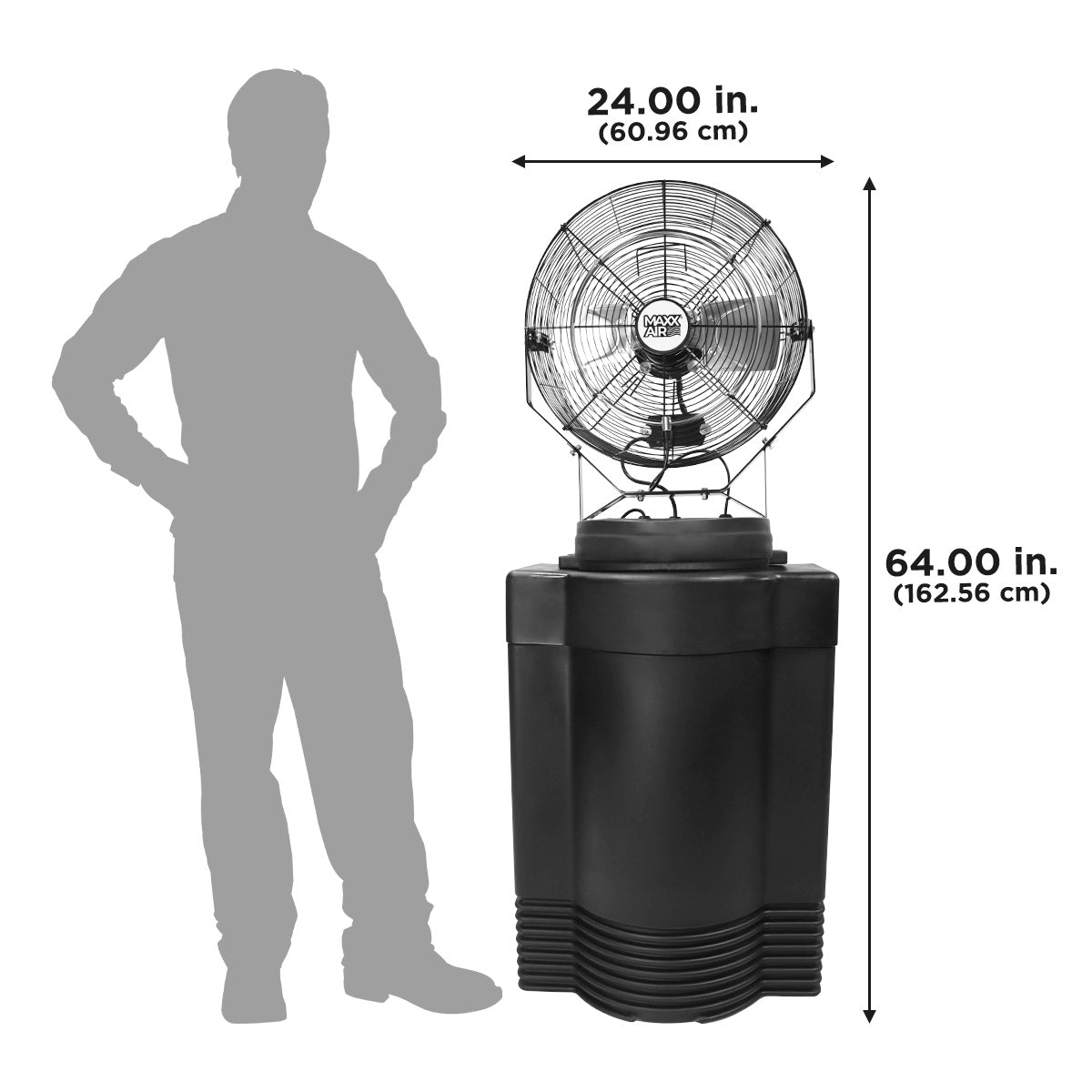 Maxx Air 3-Speed Misting Fan with 40 Gal. Tank, Industrial Cooling Fan