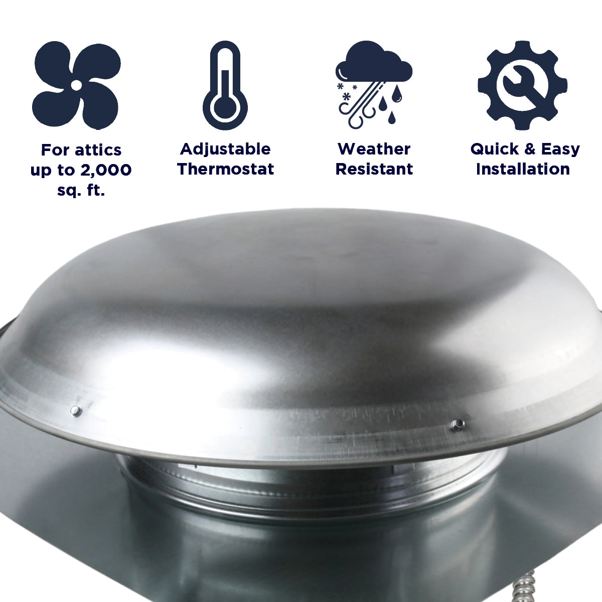2001 Series 1,400 CFM Roof Mount Power Attic Ventilators