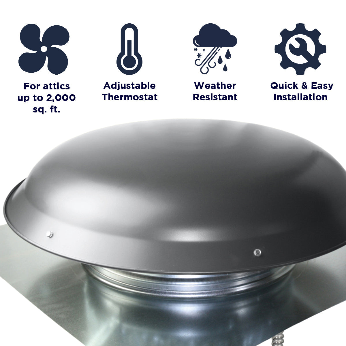 2001 Series 1,400 CFM Roof Mount Power Attic Ventilators