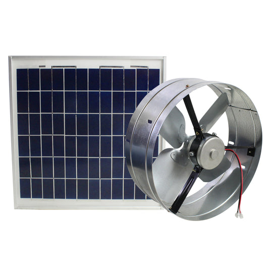 433 CFM Solar Powered Gable Mount Power Attic Ventilator with Panel