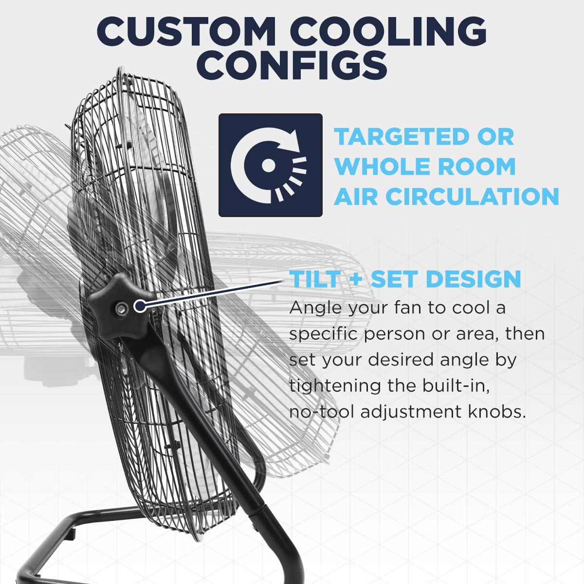 20 In. 3-Speed Tilting High Velocity Floor Fan