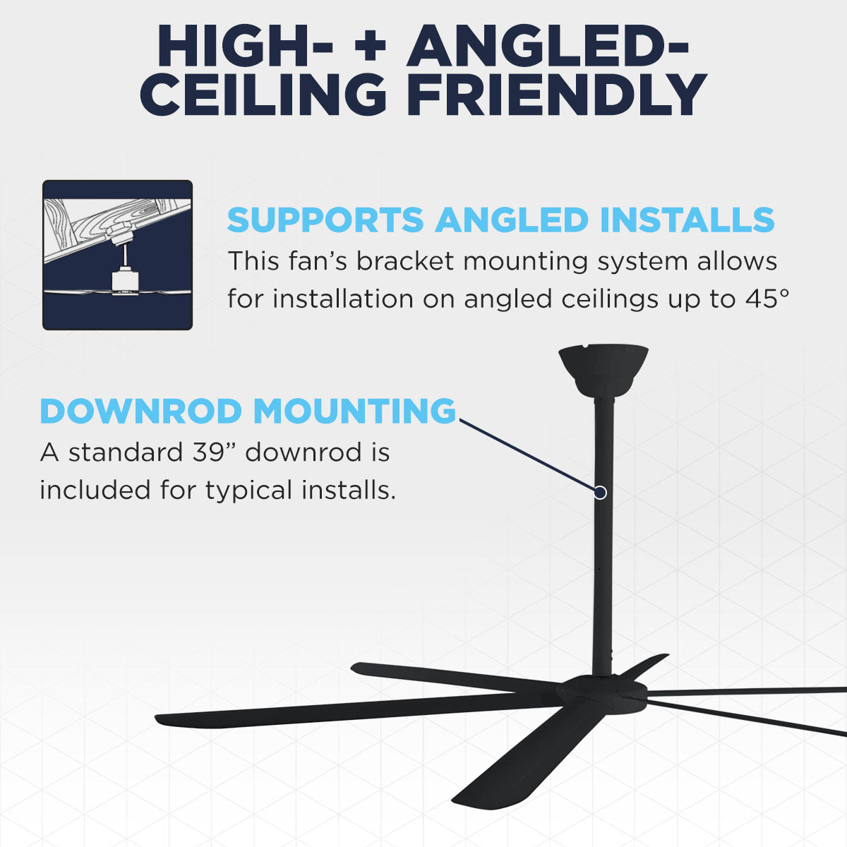 108 In. Indoor 6-Speed HVLS Ceiling Fan