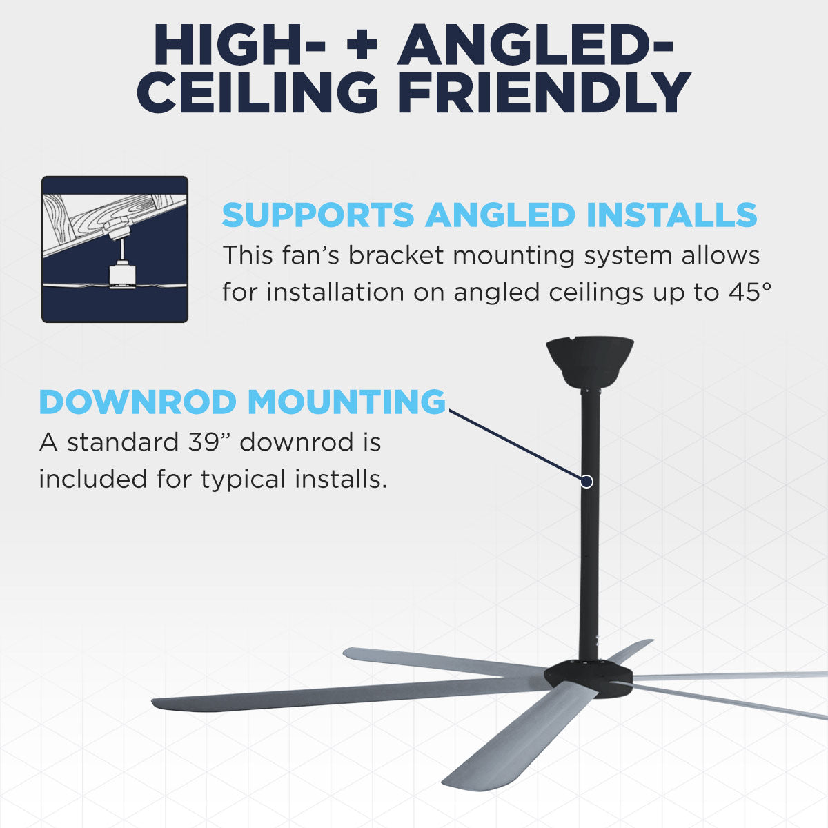 108 In. Indoor 6-Speed HVLS Ceiling Fan