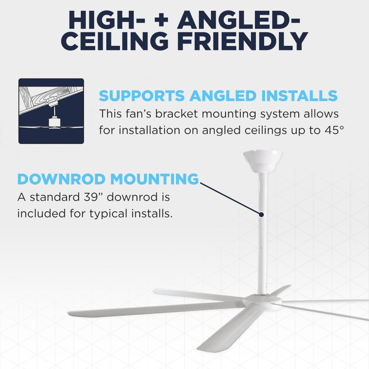 108 In. Indoor 6-Speed HVLS Ceiling Fan
