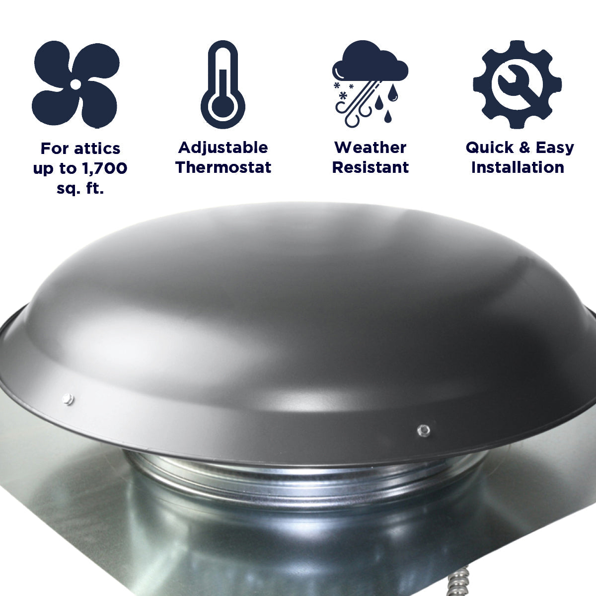 2414 Series 1,200 CFM Roof Mount Power Attic Ventilators