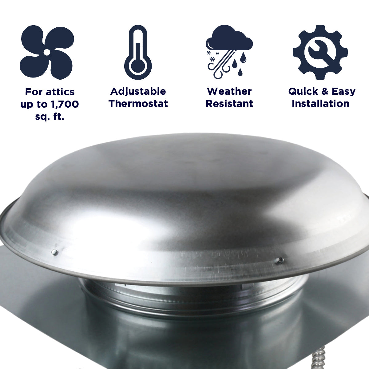 2414 Series 1,200 CFM Roof Mount Power Attic Ventilators